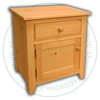 Pine A Series Nightstand 28''H x 24''W x 19''D 1 Door 1 Drawer