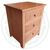 Oak A Series 3 Drawer Nightstand