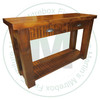 Pine Frontier Sofa Table 16''D x 48''W x 30''H With 2 Drawers and Shelf.