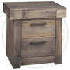 Oak Baxter 3 Drawer Nightstand 19''D x 28''W x 28.5''H With Power Management