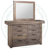 Oak Baxter Double Dresser 19''D x 69''W x 43.5''H With 10 Drawers