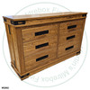 Oak Gastown Dresser 18.5''D x 60.5''W x 37''H With 6 Drawers