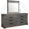 Oak Gastown Long Dresser 18.5''D x 72.5''W x 37''H With 6 Drawers
