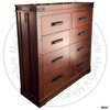 Oak Gastown High Dresser 18.5''D x 60.5''W x 44.5''H With 8 Drawers