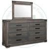 Maple Gastown Long High Dresser 18.5''D x 72.5''W x 44.5''H With 8 Drawers