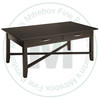 Oak Demi-Lume Rectangle Coffee Table 23''D x 46''W x 19''H