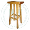Maple 24'' Mission Saddle Stool