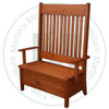 Maple Dakota Slat Back High Love Seat