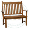 Oak Dakota Slat Back Love Seat