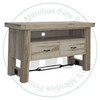 Oak Yukon 2 Drawer Entertainment Unit. Entertainment Centre Dimensions 20'' Deep x 50'' Wide x 30'' High. ( Texture : Saw Marks. Hardware : 214 Pulls 114 Knobs )
