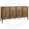 Maple Stockholm Sideboard 19.5''D x 77.5''W x 42''H With 4 Drawers And 4 Doors