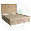 Pine King Cottage 6 Panel Drawer Condo Bed