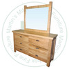 Pine Frontier Dresser 62''W x 36''H x 20''D With 6 Drawers