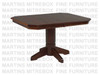 Oak Midtown Single Pedestal Table 36''D x 36''W x 30''H With 2 - 12'' Leaves