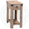 Maple Barrelworks Chairside Table 13''W x 26''H x 23''D