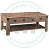Maple Barrelworks Coffee Table 46''W x 18''H x 23''D