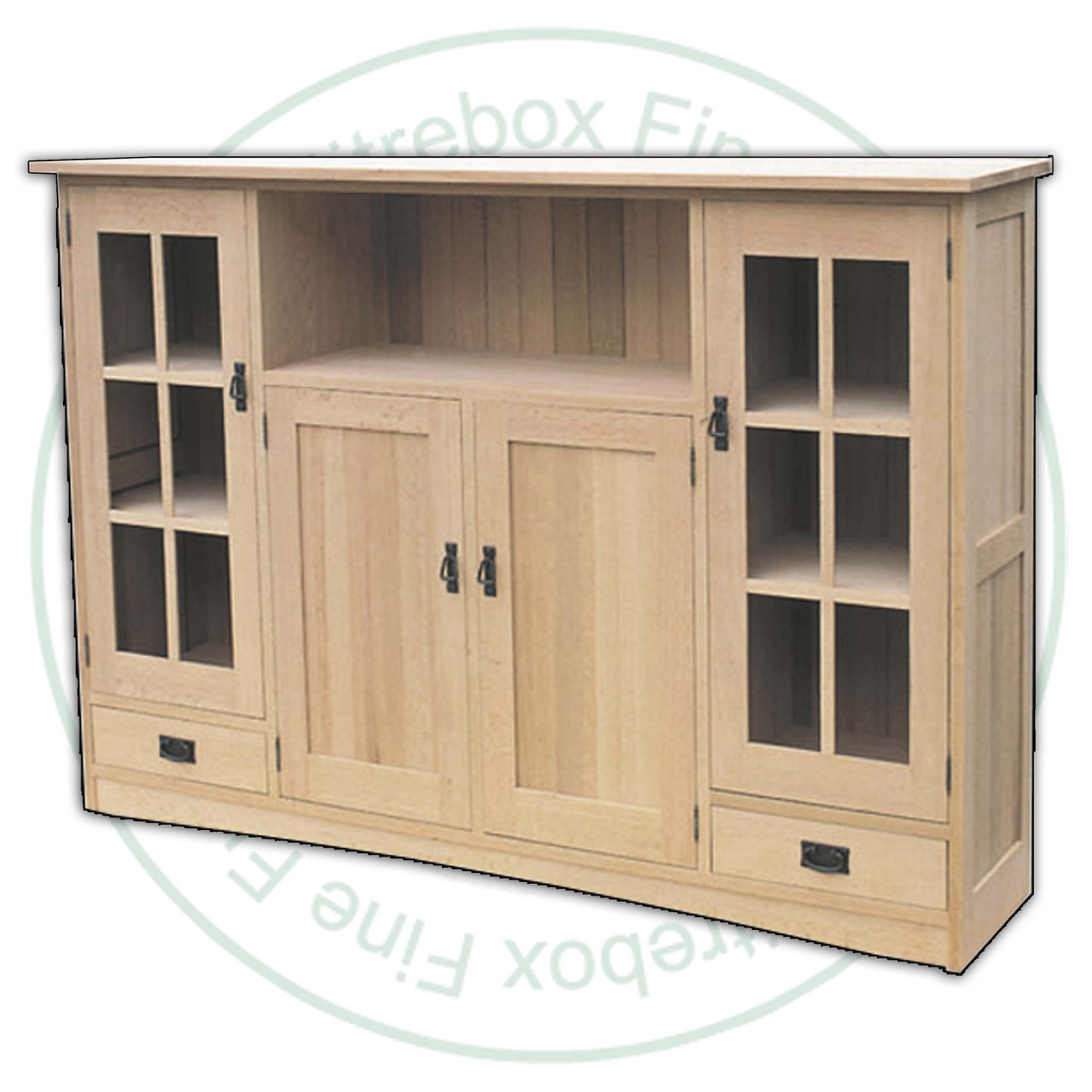 Maple Mission Bookcase 76''W x 52''H x 17''D