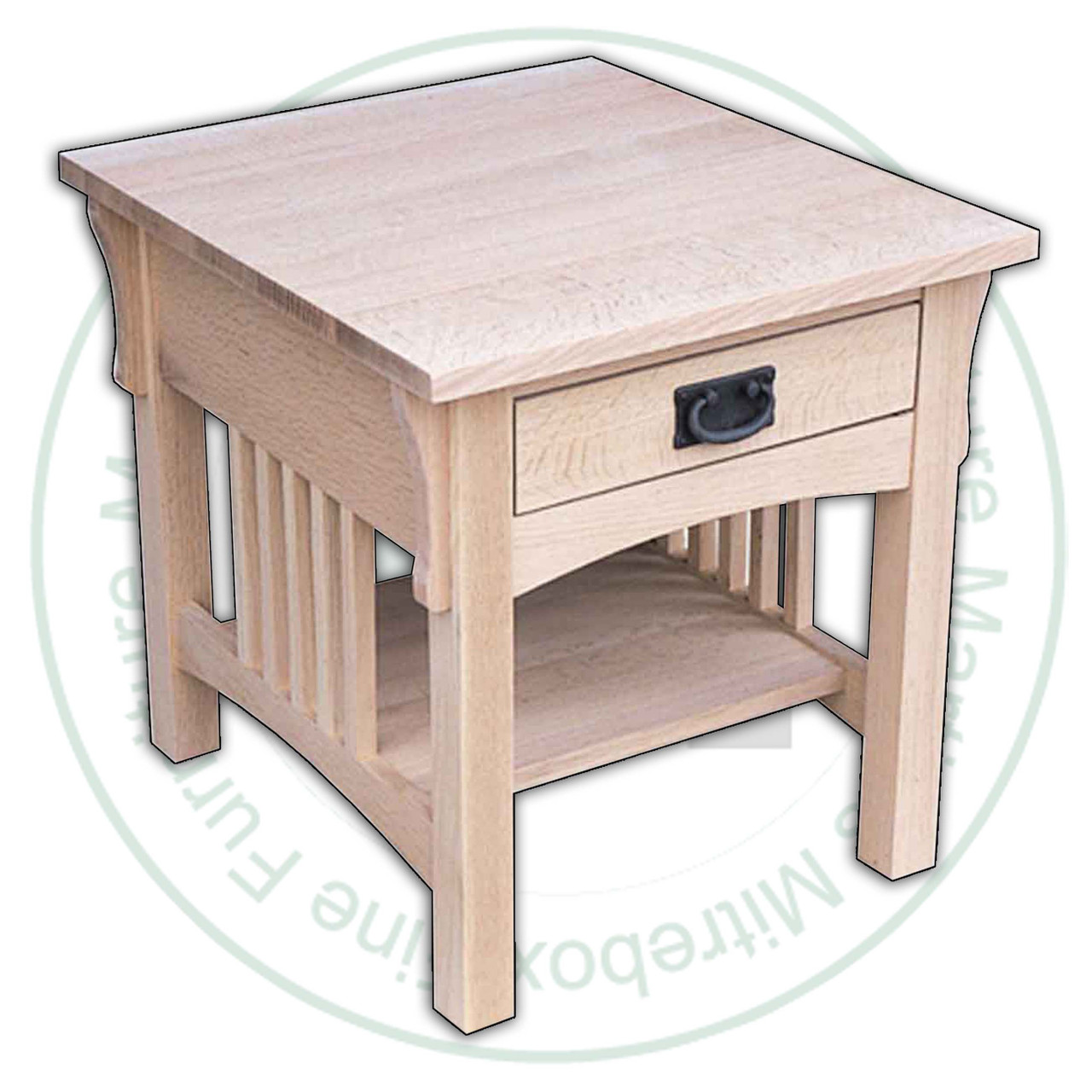 Maple Mission 1 Drawer Shelf End Table