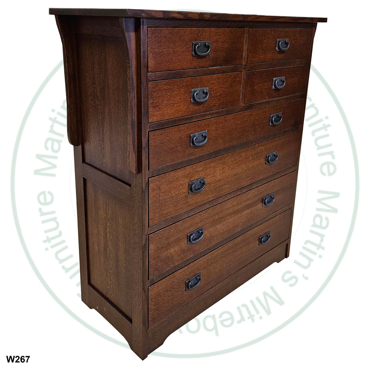 Maple Mission 8 Drawer Chest Of Drawers