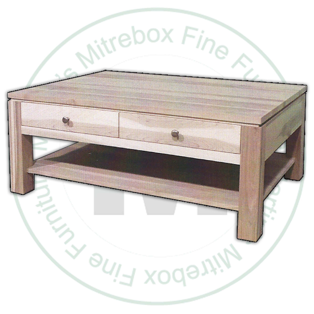 Maple New Port Coffee Table 48''W x 18''H x 34''D