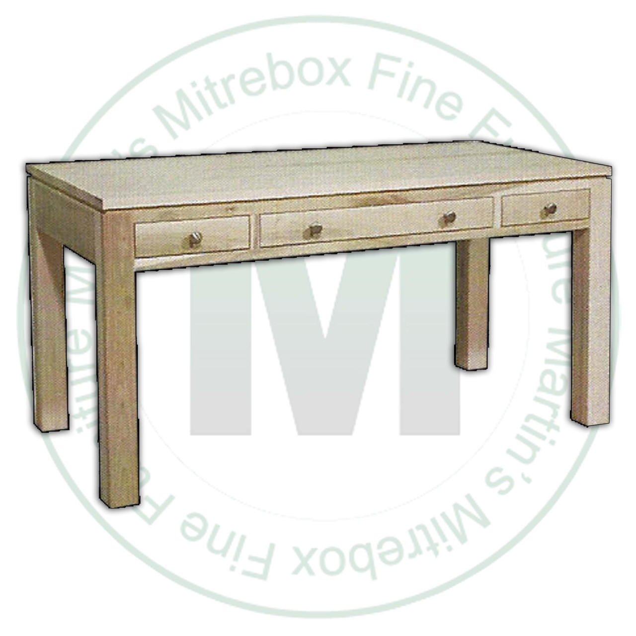 Pine New Port 2 Drawer Computer Desk