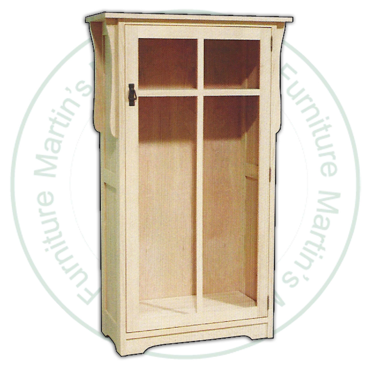 Oak Mission 1 Glass Door Bookcase