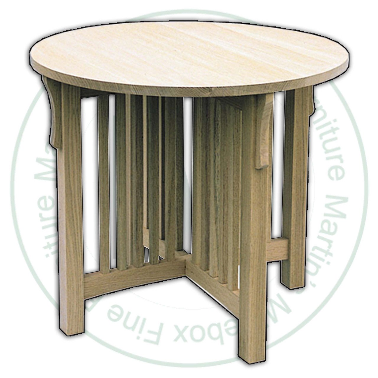 Oak Mission Round Parlor Table