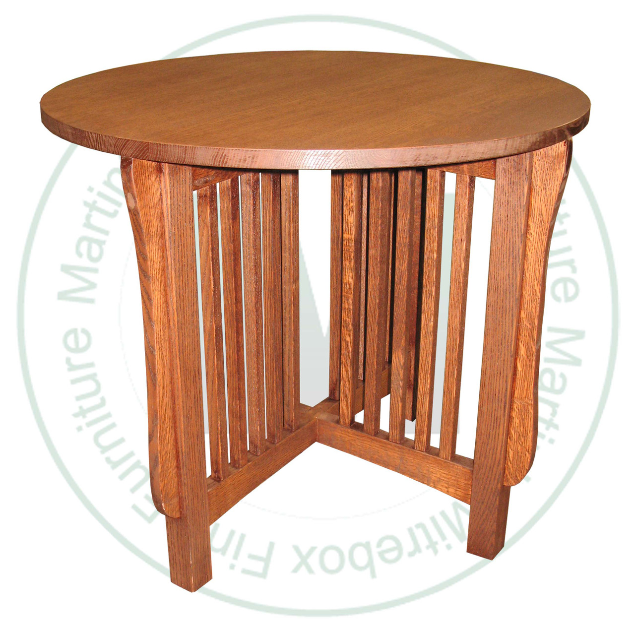 Oak Mission Round Parlor Table