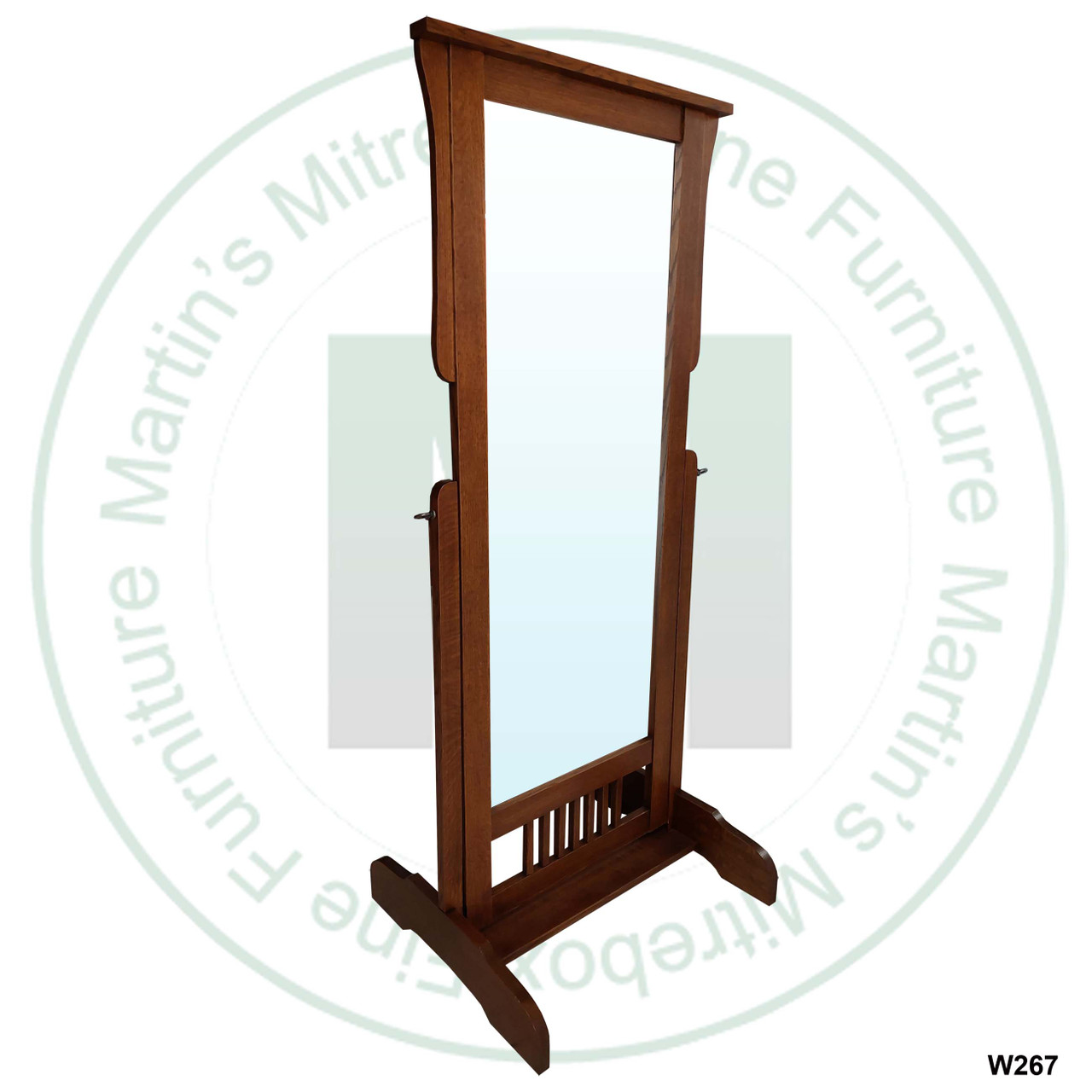 Oak Mission Cheval Mirror