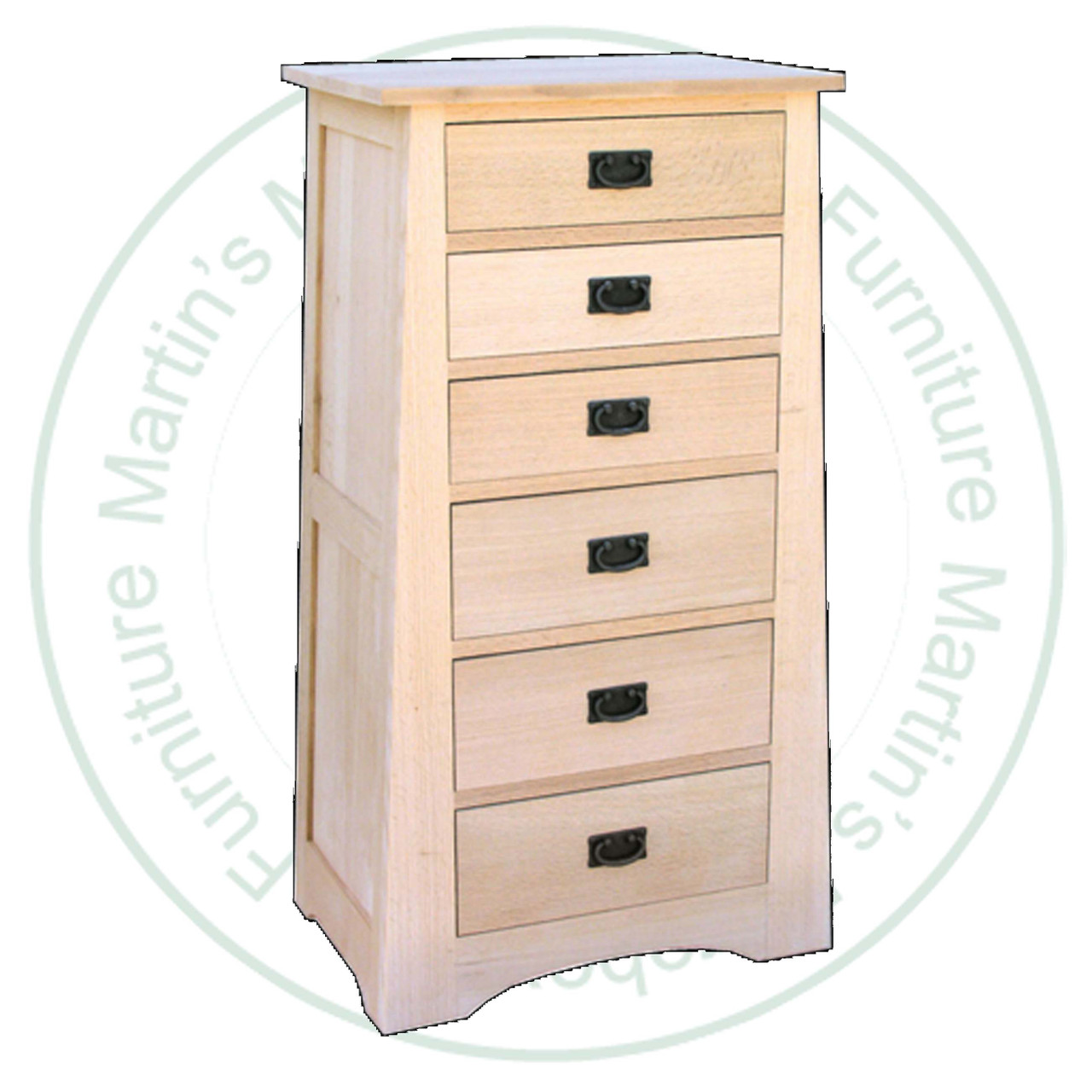 Oak Mission Horizon 6 Drawer Lingerie Chest