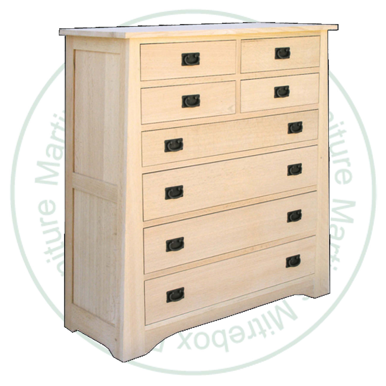Oak Mission Horizon 8 Drawer Chest Of Drawers