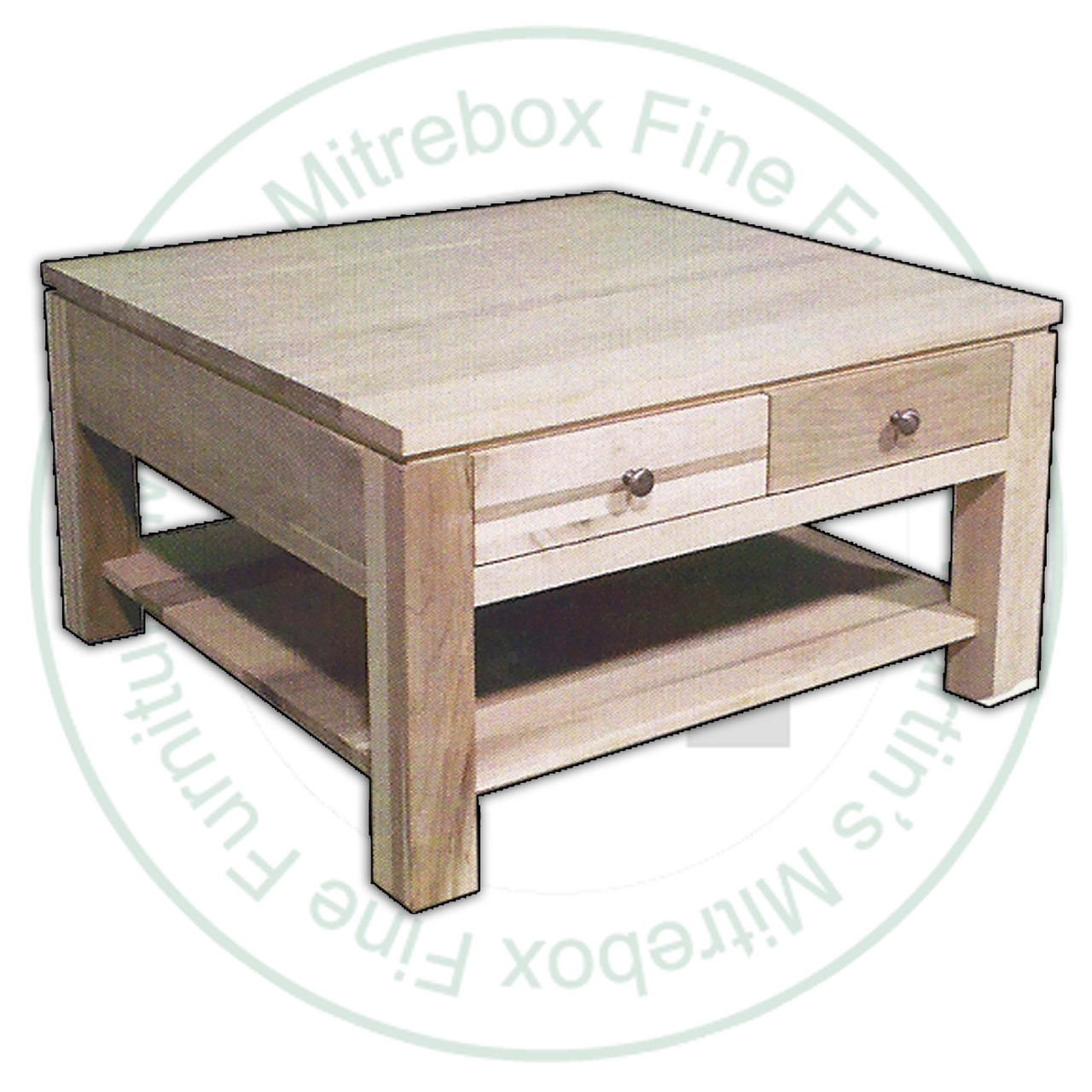 Oak New Port Coffee Table 35''W x 18''H x 35''D