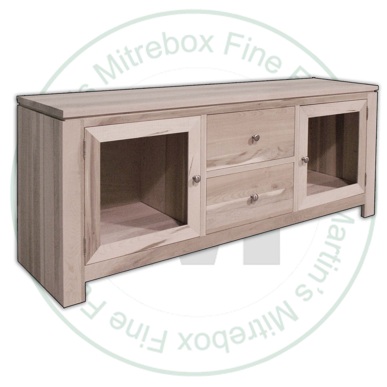 Oak New Port 2 Door 2 Drawer HDTV Entertainment Cabinet
