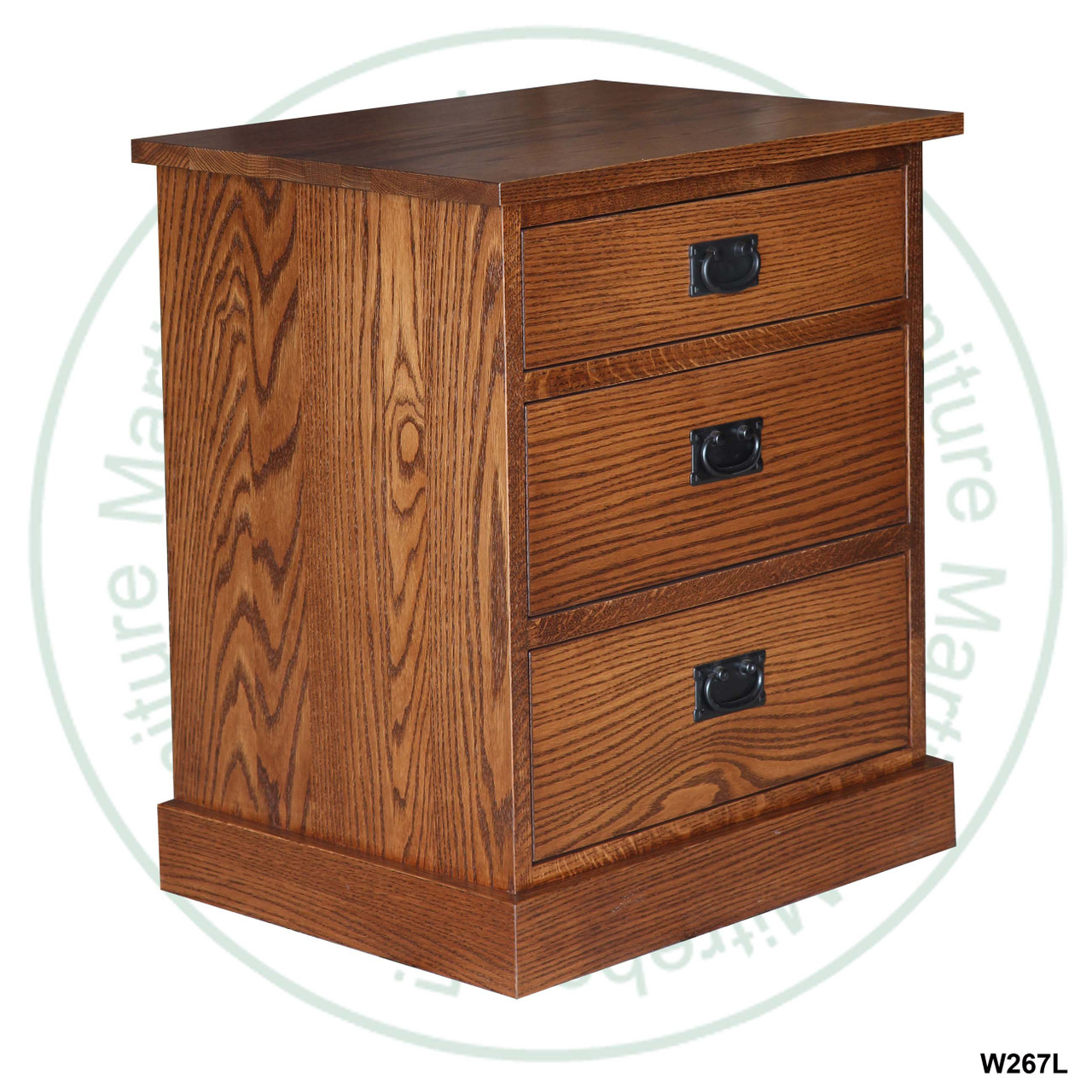 Oak Cottage 3 Drawer Night Stand