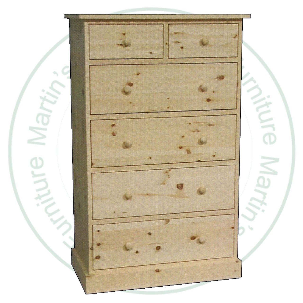 Oak Cottage Chest Of Drawers 36''W x 58''H x 19''D