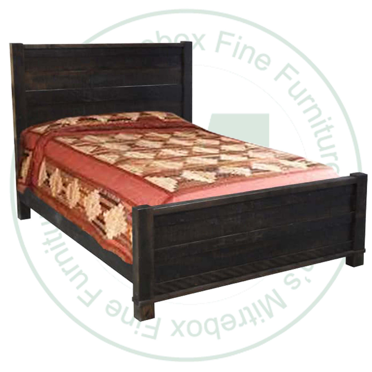 Oak Queen Backwoods Millsawn Bed 56'' Headboard 24'' Footboard