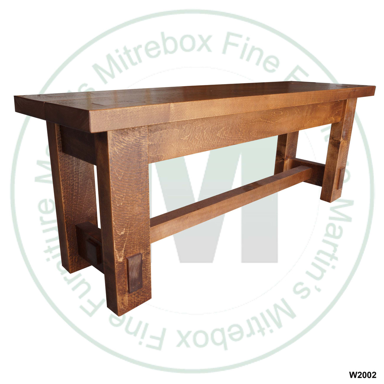 Oak Homestead Bench 14''D x 48''W x 18''H With Four Legs