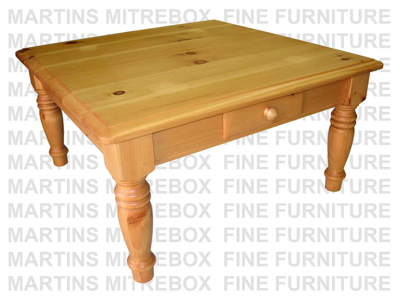 Oak Country Lane Coffee Table With 2 Drawers   36''D x 36''W x 19''H