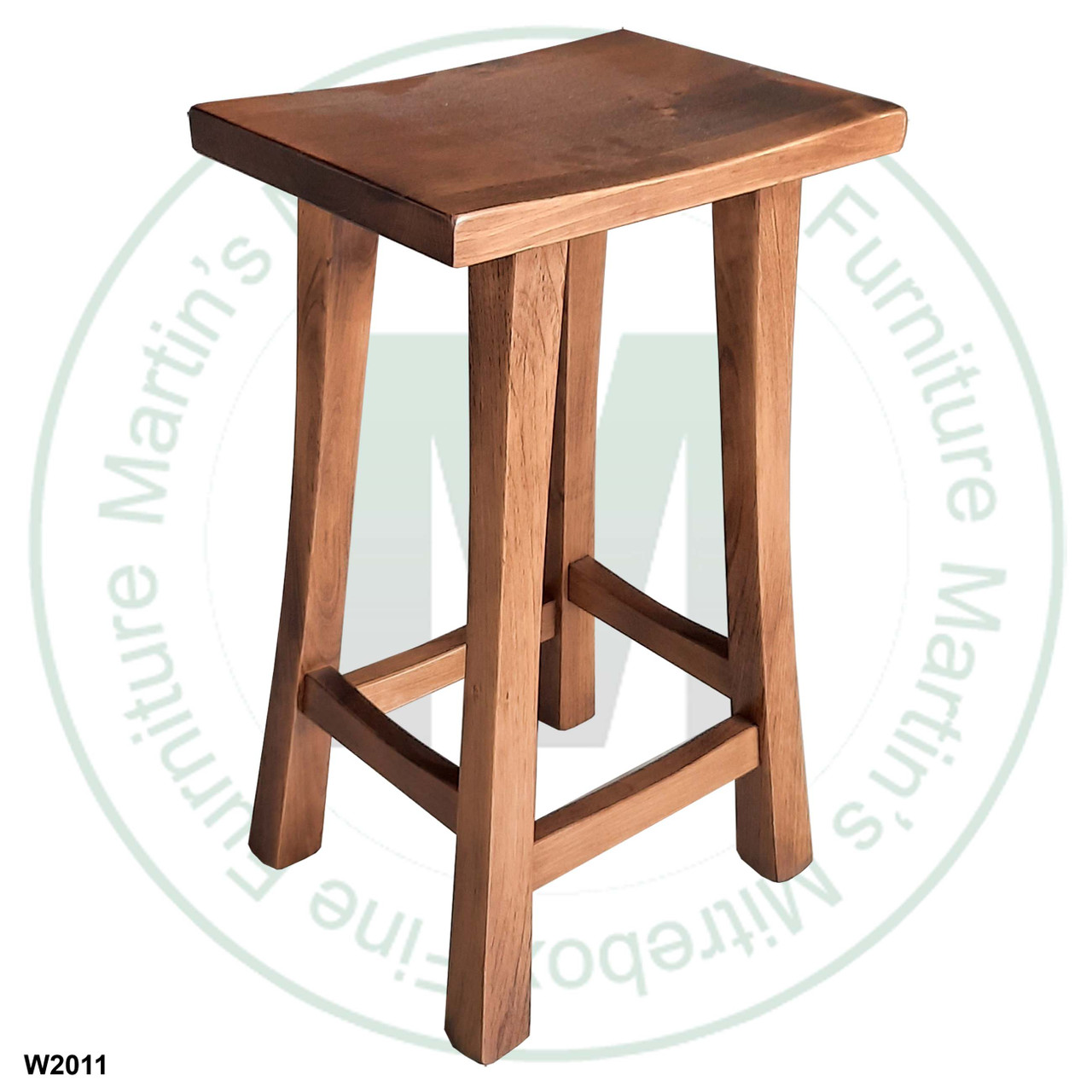 Maple Rectangle 30'' Barstool Has Wood Seat