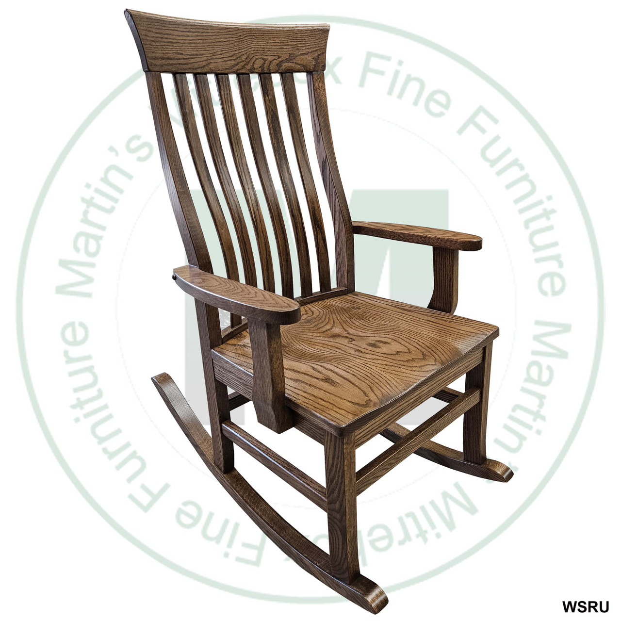 Oak Athena Dickson Rocker Has Wood Seat