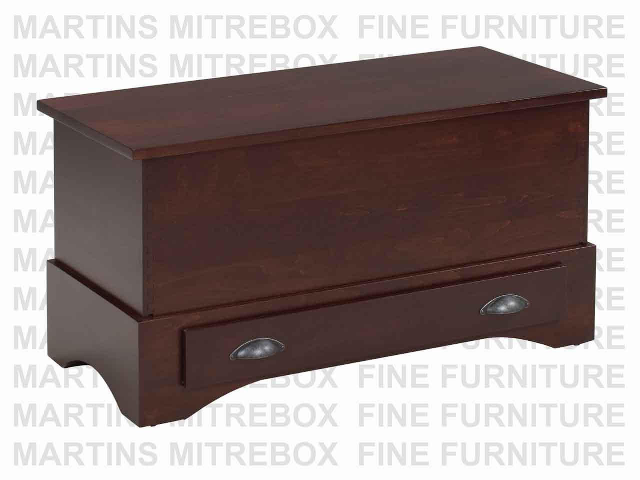 Maple Montana Blanket Box With Drawer 18''D x 37''W x 20''H