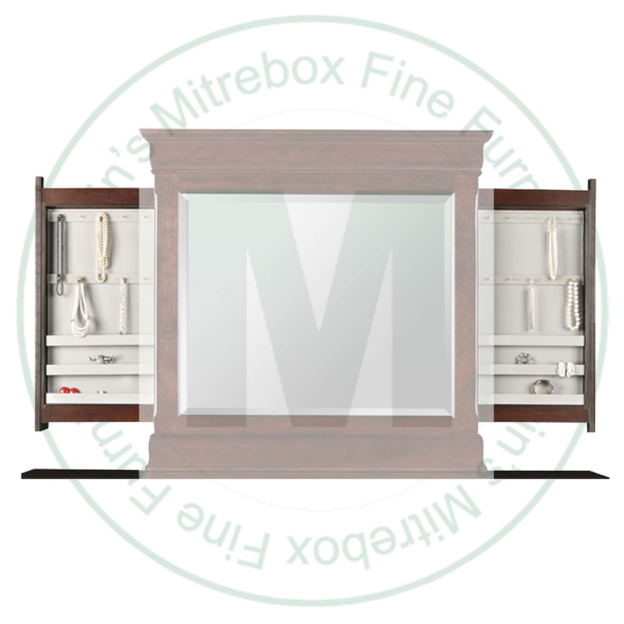 Maple Baxter Landscape Mirror 4.5''D x 42.5''W x 36.5''H With jewelry Option