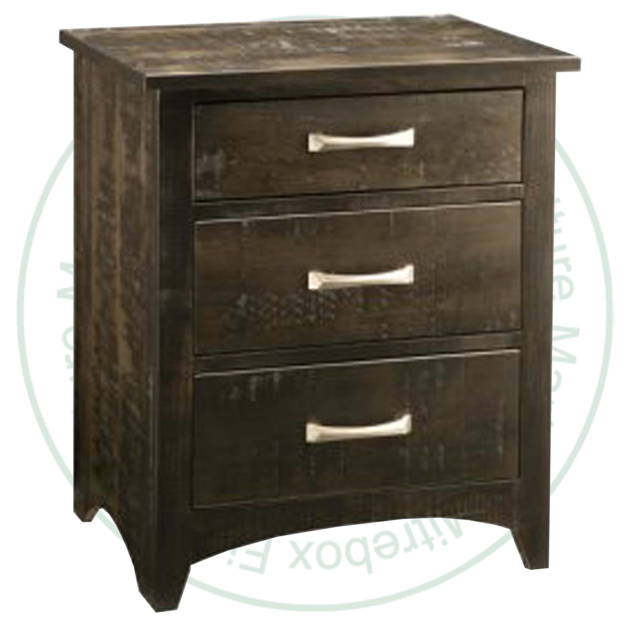 Maple Bancroft Night Stand 19''D x 25''W x 29.5''H With 3 Drawers