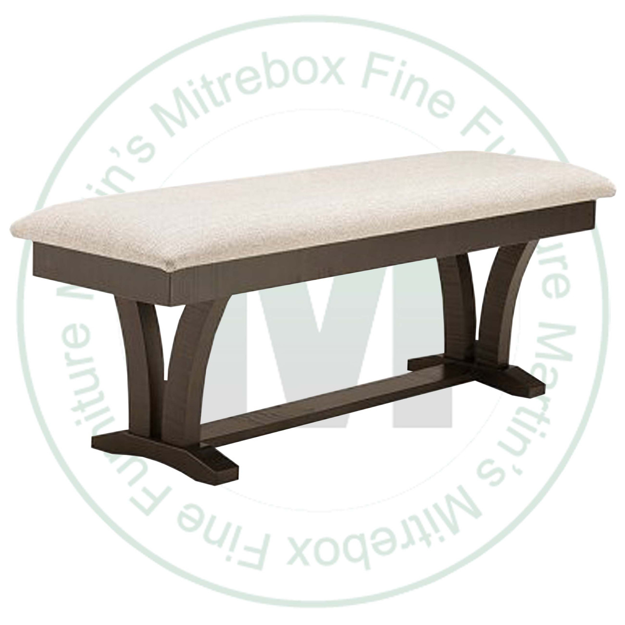 Maple Bancroft Bench 16''D x 48''W x 18''H With Fabric Seat
