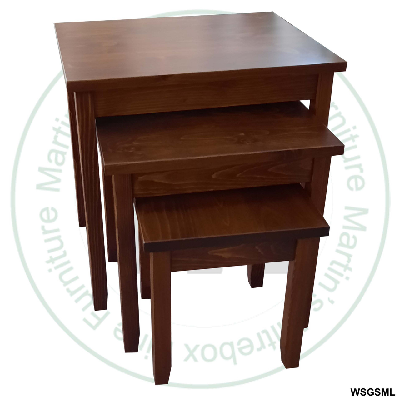 Oak Bancroft Nesting Table Medium Table Only 15.5''D x 17.5''W x 18''H