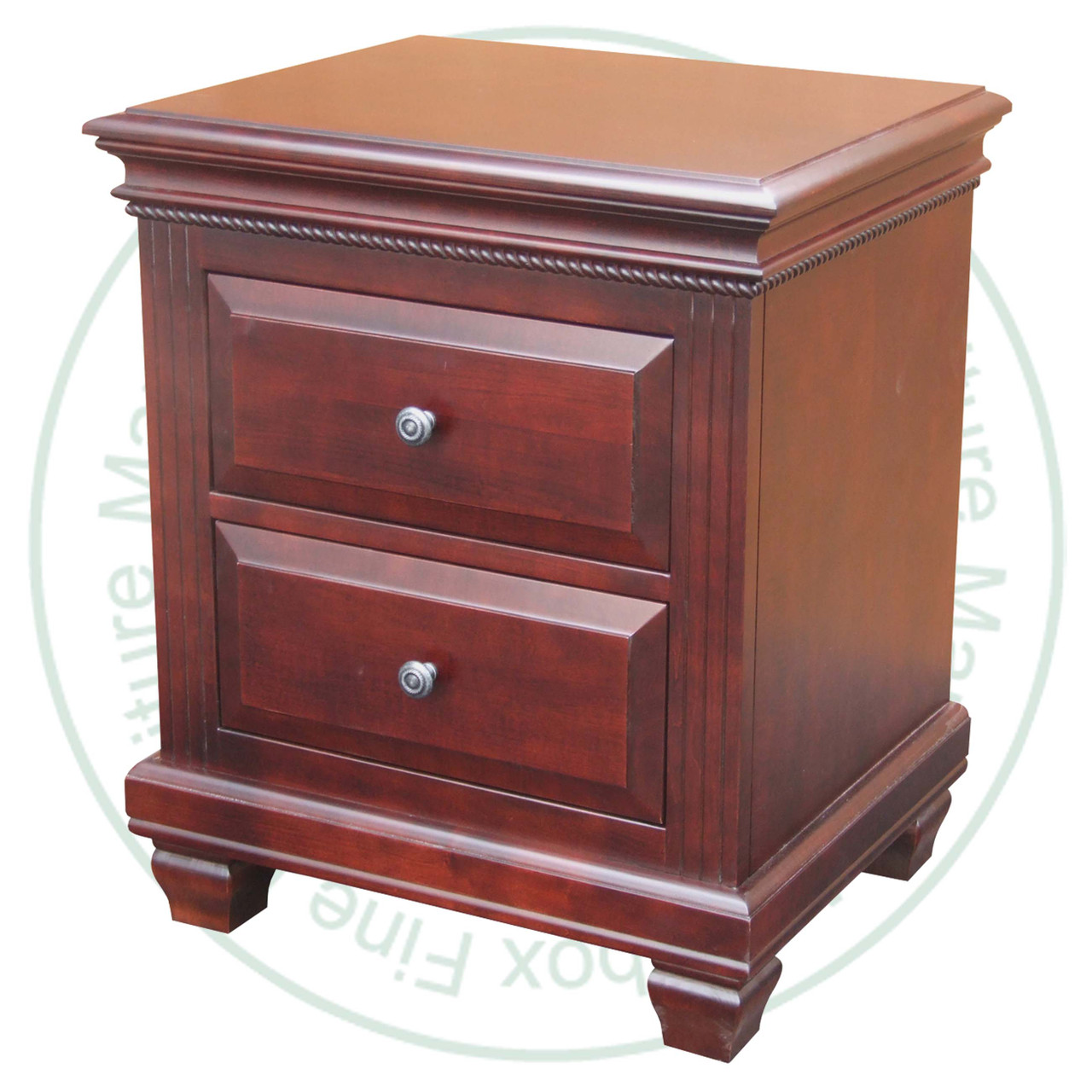 Oak Florentino Nightstand With 2 Drawers