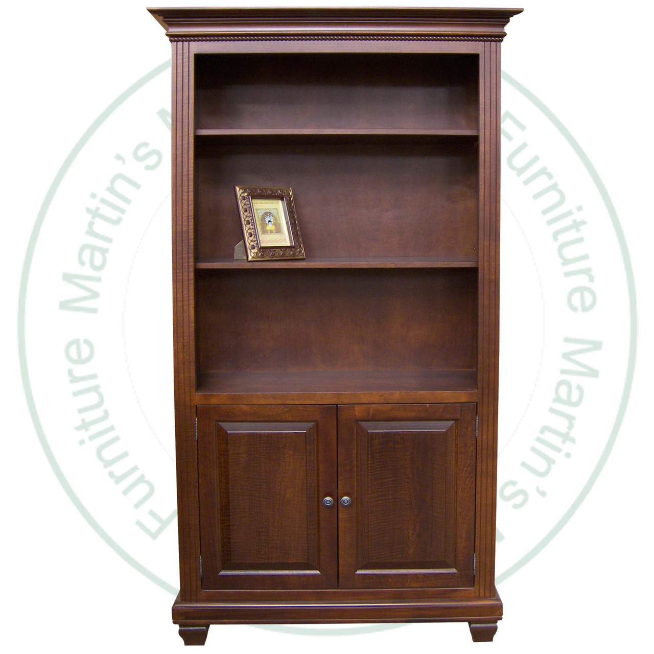 Oak Florentino Bookcase With 2 Doors And 3 Adjustable Shelves