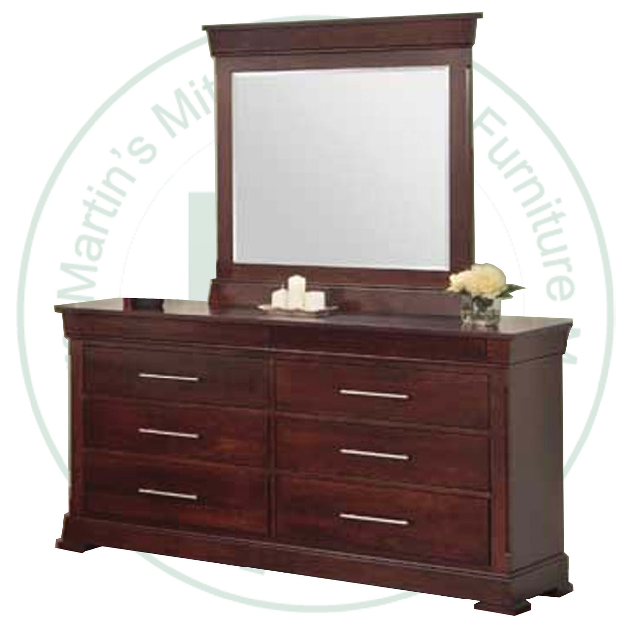 Maple Kensington Wide Double Dresser With 8 Drawers.