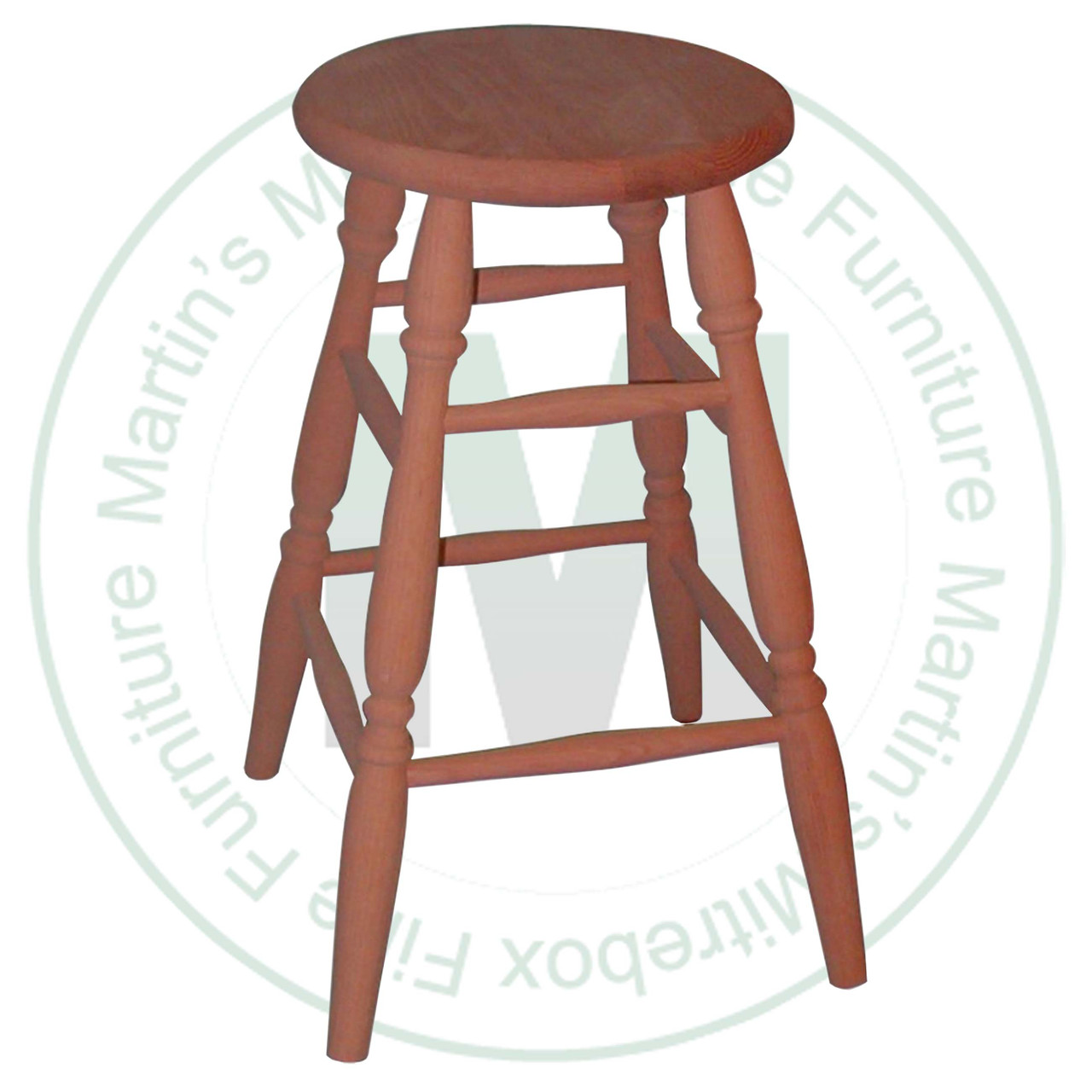 Oak Heavy 18'' Bar Stool With Swivel