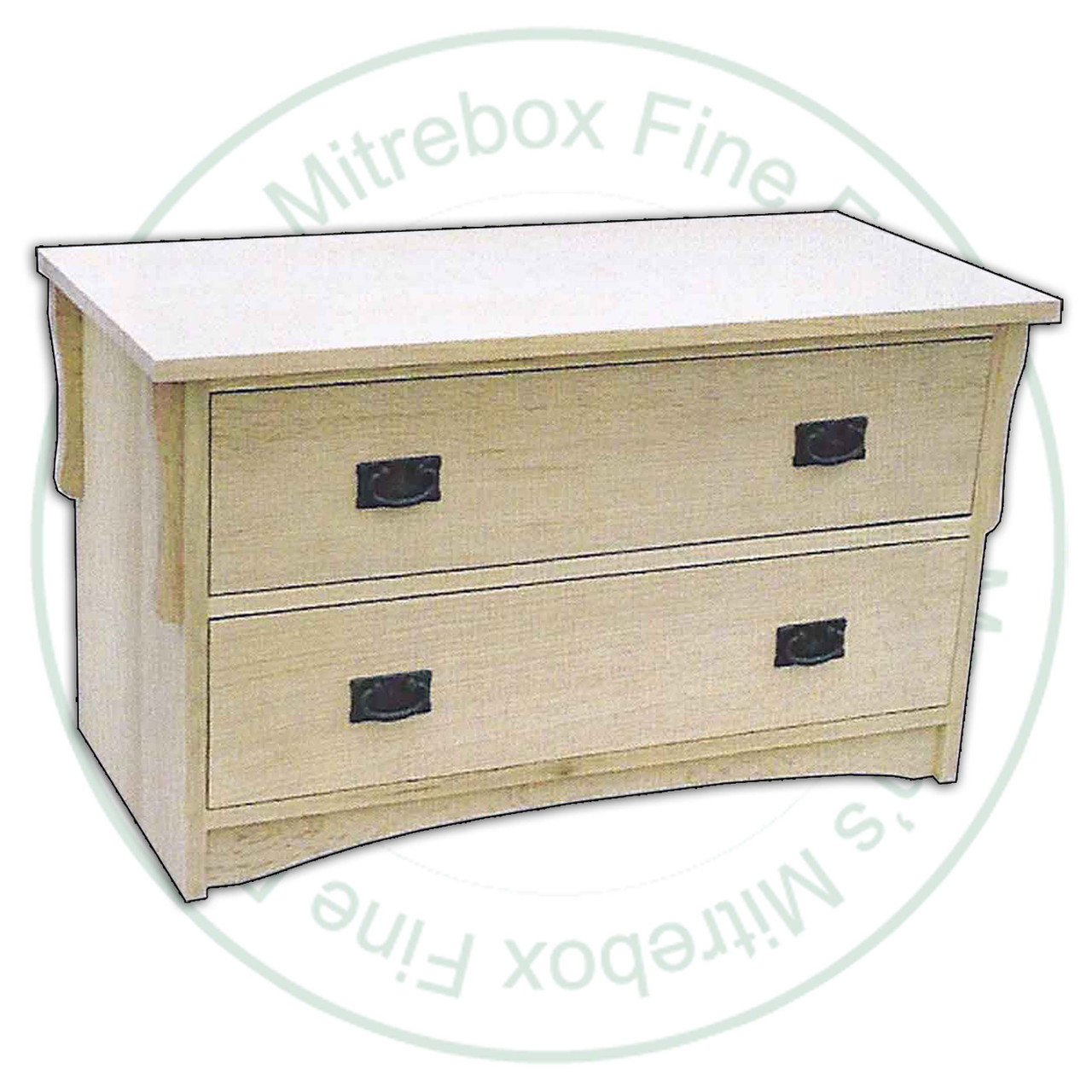 Oak Mission Blanket Box With 2 Drawers 40''W x 23''H x 18.5''D